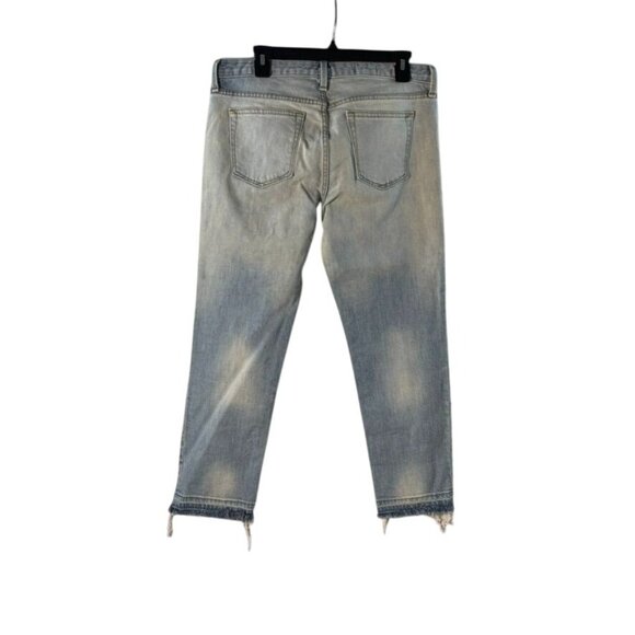 Gap 1969 Womens Real Straight Jeans With Frayed Hem Light Wash Denim - Picture 2 of 10